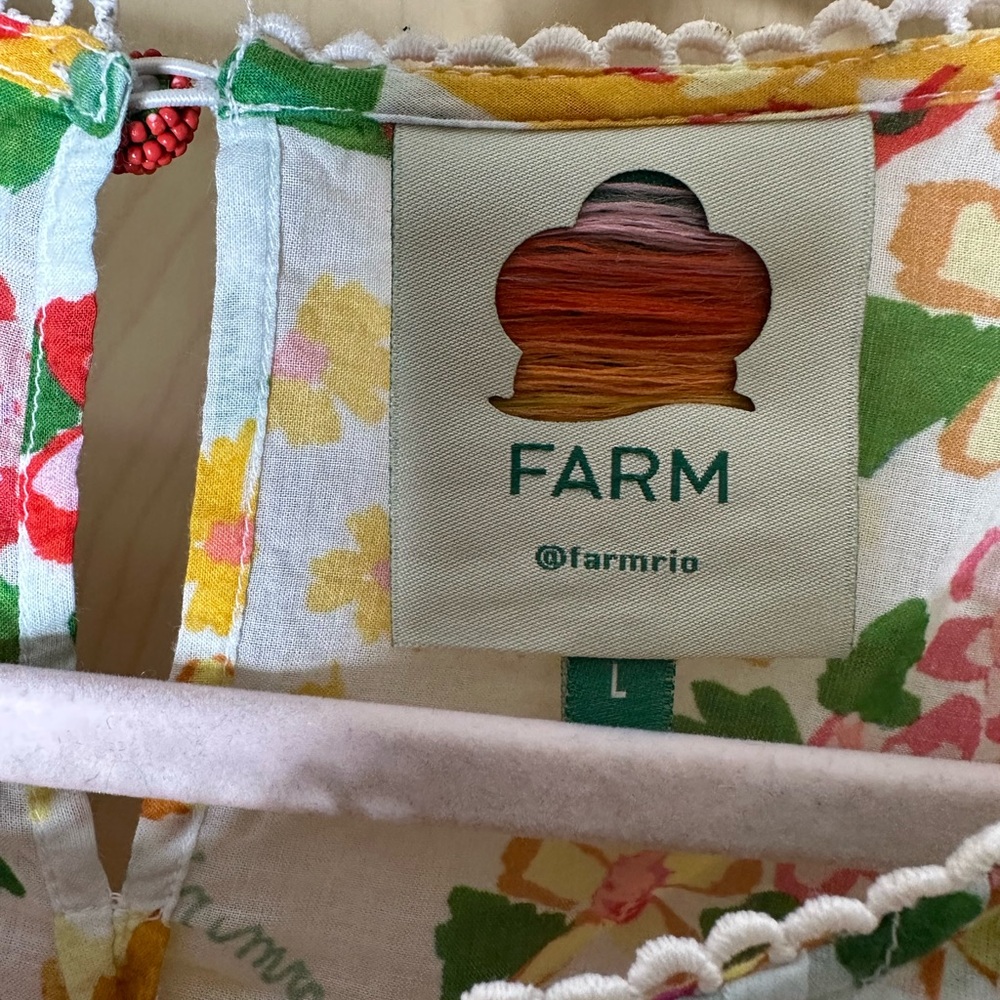FARM Rio Multicolor Floral Blouse L - Picture 3 of 5